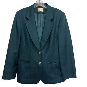Vintage Pendleton Wool Blazer Jacket Women’s 10 Green Academia Career Preppy